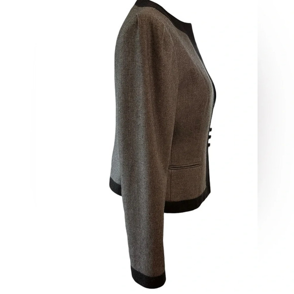 Vintage Stirling Cooper Wool Blend Open-front Classic Mandarin Collar Blazer - Picture 4 of 7